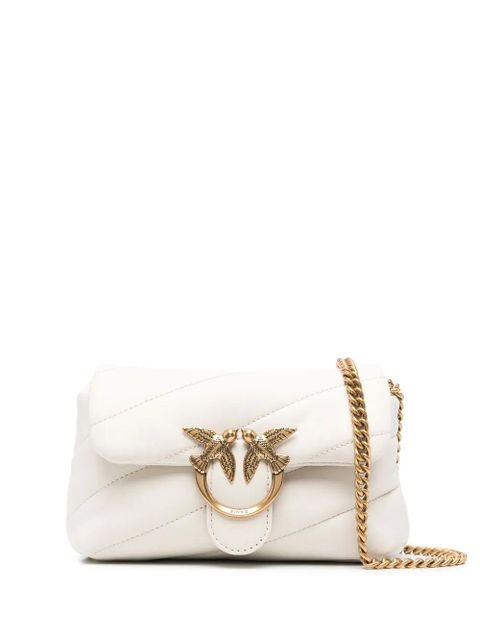 PINKO Love Baby Puff leather crossbody bag - White - zdjęcie produktu nr 1