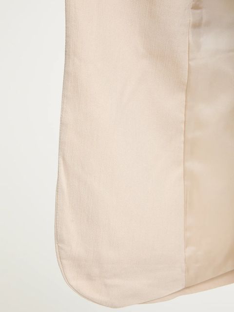 Answear.LAB marynarka kolor beżowy jednorzędowa gładka