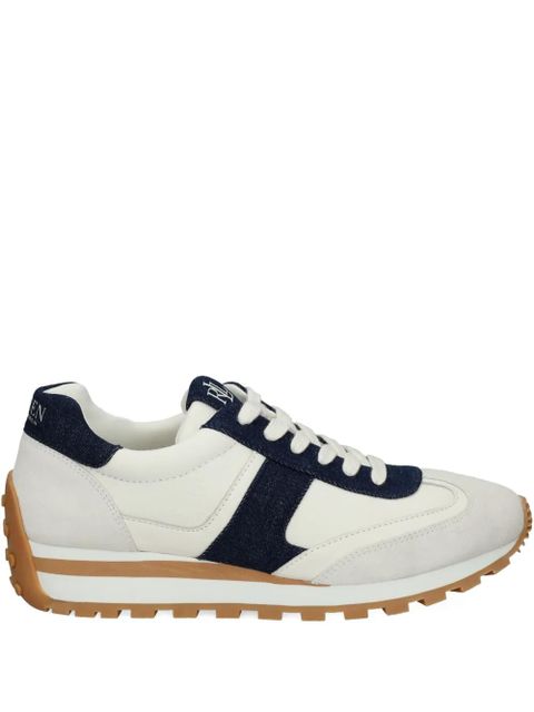 Lauren Ralph Lauren white blue leather sneakers - Neutrals - zdjęcie produktu nr 1