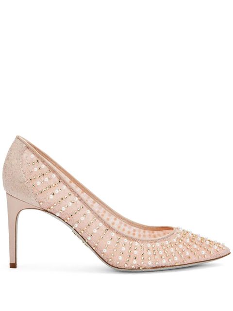 René Caovilla 80mm lace pumps - Neutrals - zdjęcie produktu nr 1