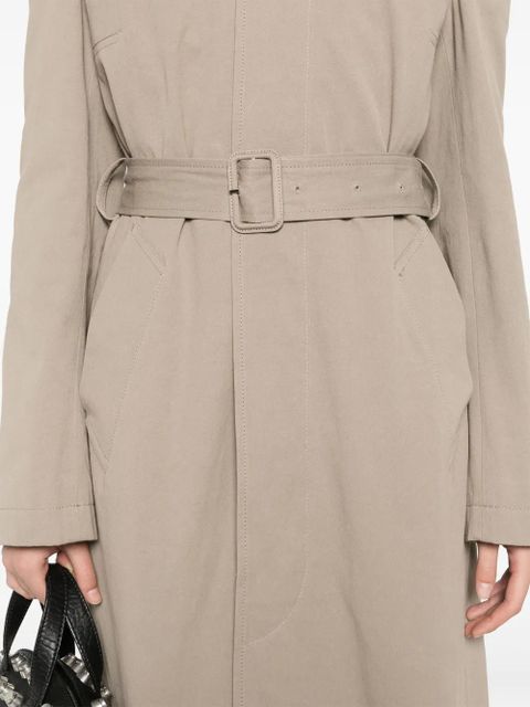 Balenciaga hooded trench coat - Brown