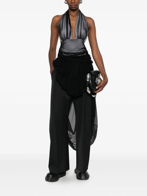 MM6 Maison Margiela drawstring trousers - Black - zdjęcie produktu nr 2