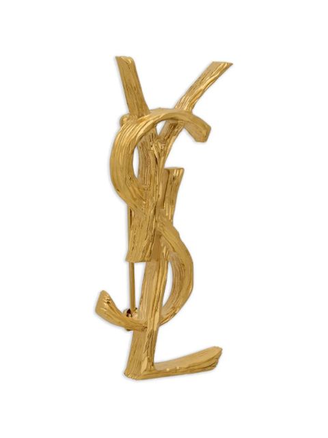 Saint Laurent textured-finish brooch - Gold