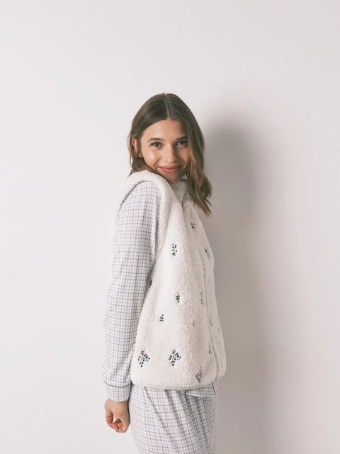 women'secret bluza damska kolor beżowy przejściowy 4682700