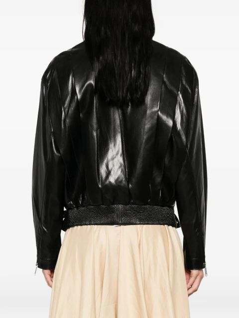 Self-Portrait buckle waist jacket - Black