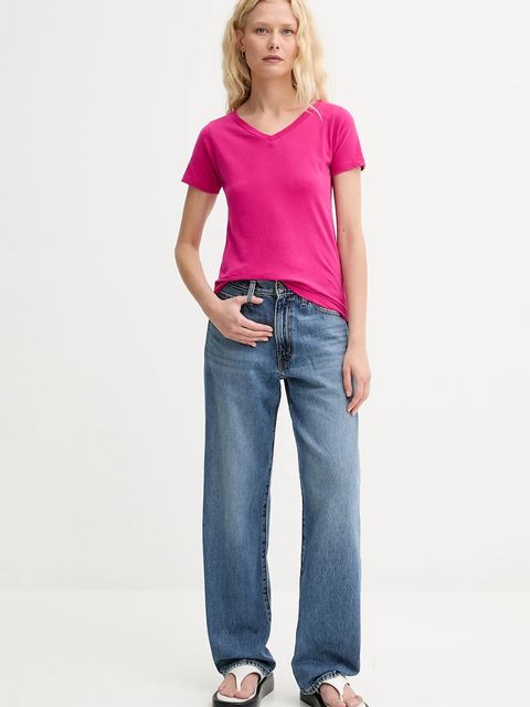 American Vintage t-shirt bawełniany damski kolor różowy GAMI02D - zdjęcie produktu nr 2