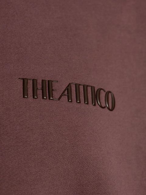 The Attico logo-embroidered sweatshirt - Brown