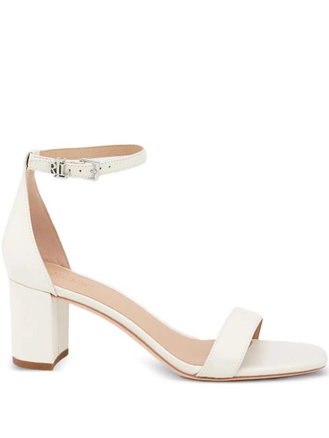 Lauren Ralph Lauren block-heel leather sandals - White - zdjęcie produktu nr 1