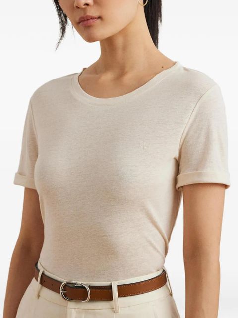 Lauren Ralph Lauren rolled-cuff T-shirt - Neutrals