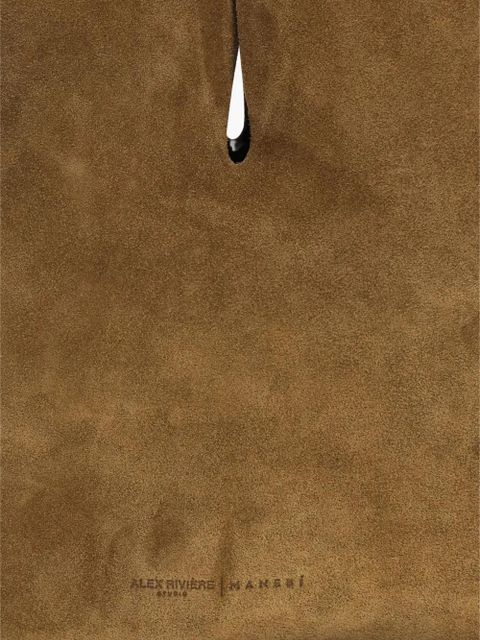 Manebi x Alex Rivière Studio Louis suede shoulder bag - Brown - zdjęcie produktu nr 1