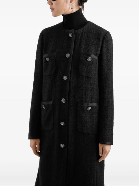 Dolce & Gabbana tweed single-breasted coat - Black - zdjęcie produktu nr 2