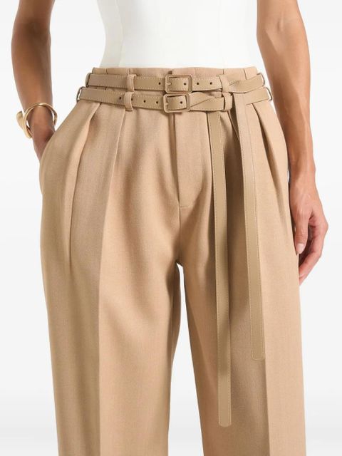 Manière De Voir Pascale twin-belt tailored trousers - Neutrals