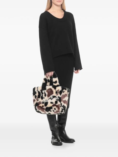 MC2 Saint Barth Colette Soft Fur cow-pattern removable-strap tote bag - Neutrals - zdjęcie produktu nr 2