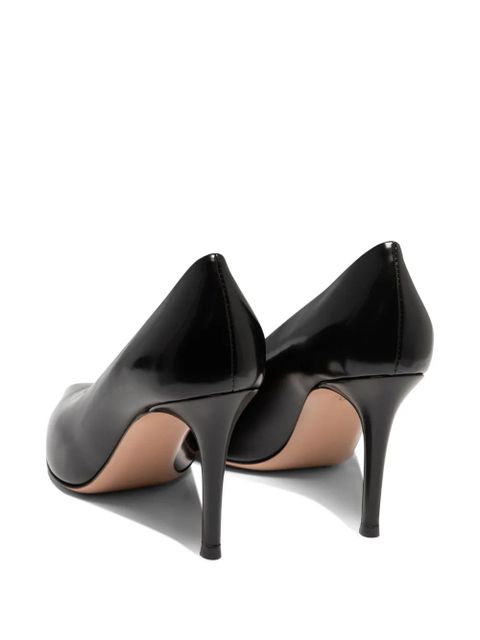 Gianvito Rossi 85mm pointed-toe leather pumps - Black