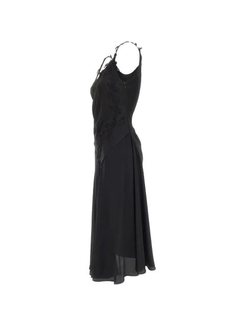 Victoria Beckham lace-detail asymmetric dress - Black