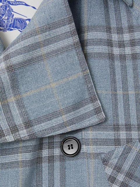 Burberry check trench jacket - Blue - zdjęcie produktu nr 2