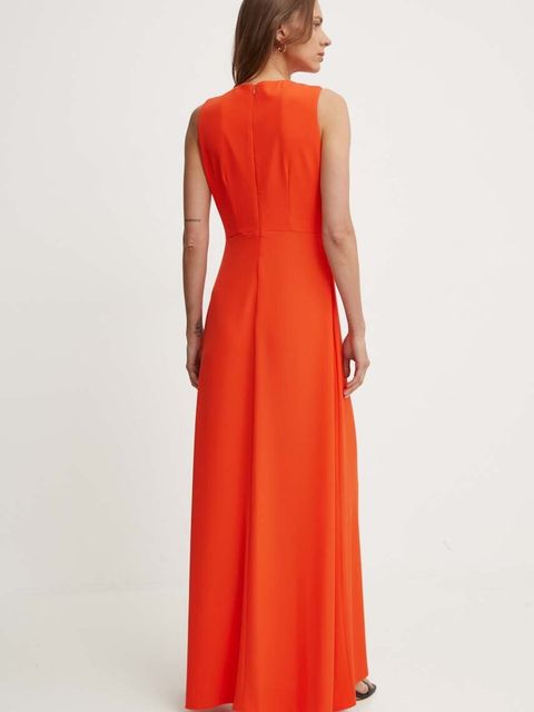 Sandro Ferrone sukienka kolor pomarańczowy maxi rozkloszowana SFS21XBDTOKIO - zdjęcie produktu nr 2