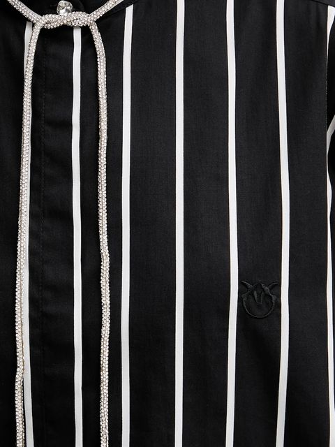 Pinko koszula bawełniana damska kolor czarny relaxed 105606 A2TB