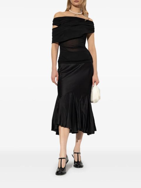 Blumarine draped top - Black