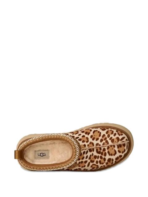 UGG Tazz leopard-print leather slippers - Neutrals