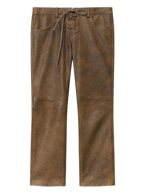 ISABEL MARANT Vanel lace-up trousers - Green - zdjęcie produktu nr 1