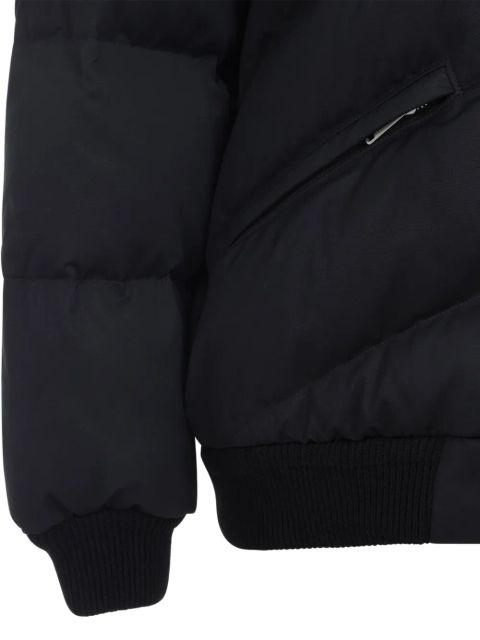 Prada quilted logo-plaque puffer jacket - Black