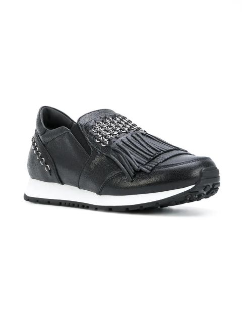 Tod's fringed slip-on sneakers - Black - zdjęcie produktu nr 2