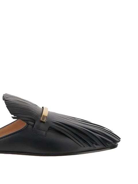 Tod's fringed leather mules - Black - zdjęcie produktu nr 2