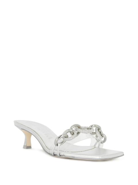 Cult Gaia Lynn metallic leather sandals - Silver - zdjęcie produktu nr 2