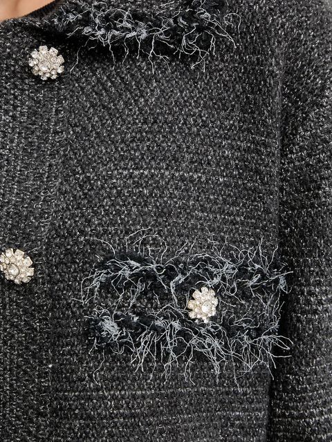 Blugirl Blumarine kardigan damski kolor czarny ciepły RF5228.MA950 - zdjęcie produktu nr 2