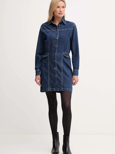 Pepe Jeans sukienka jeansowa kolor niebieski mini prosta PL9537685 - zdjęcie produktu nr 2