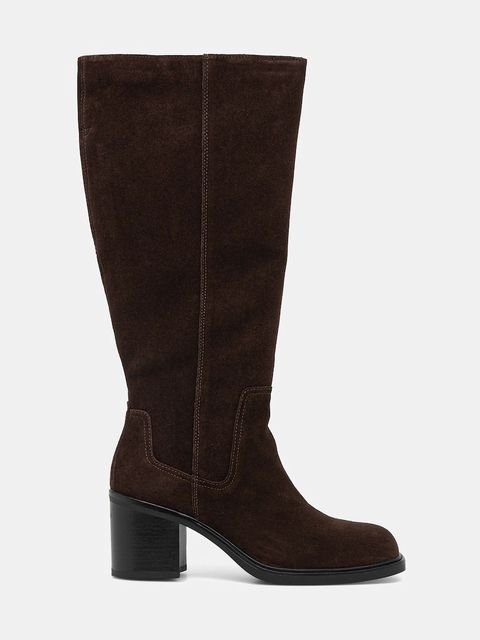 Vagabond Shoemakers kozaki zamszowe MERYL damskie kolor brązowy na słupku 6047-040-31 - zdjęcie produktu nr 2