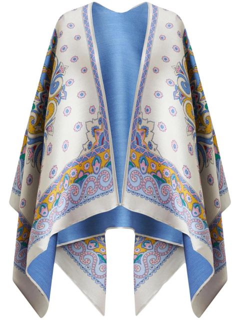 ETRO floral-print cape - White - zdjęcie produktu nr 1