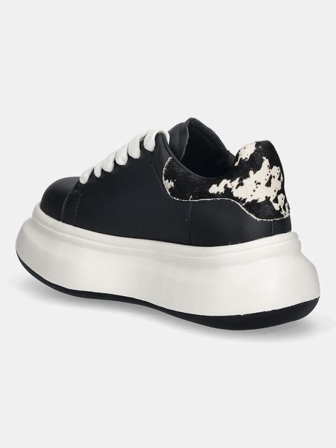 GOE sneakersy skórzane damskie kolor czarny SS2N4001 BLACK