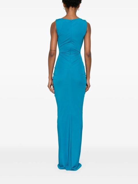 Christopher Esber bateu draped gown - Blue