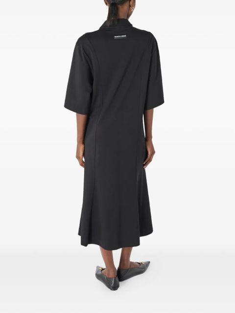 Marine Serre logo polo dress - Black