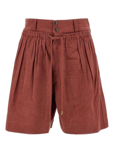 ISABEL MARANT Ingrid drawstring high-waist shorts - Red - zdjęcie produktu nr 1