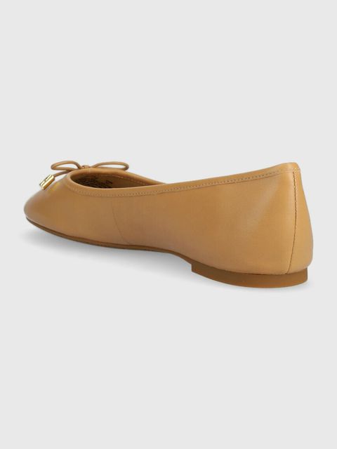 Lauren Ralph Lauren baleriny skórzane Jayna kolor beżowy 802824650015