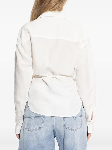 Diesel wrap-tie blouse - White