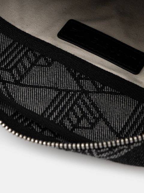 Lacoste saszetka jeansowa kolor czarny NU4869NZ