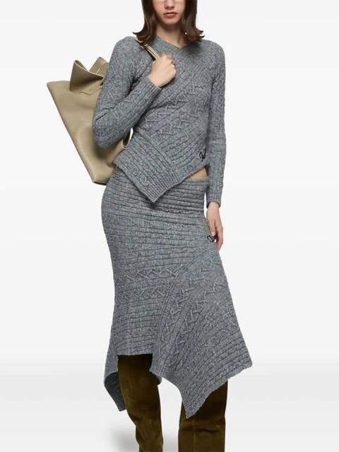 The Attico cable knit jumper - Grey