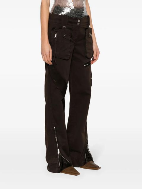 Blumarine twill cotton trousers - Brown - zdjęcie produktu nr 2