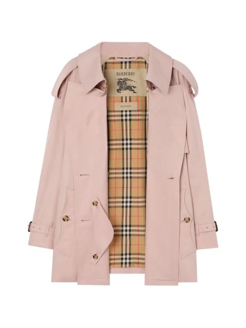 Burberry short tropical gabardine Fitzrovia trench coat - Pink