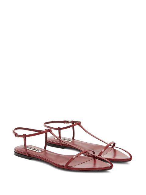 Jil Sander flat strappy sandals - Red - zdjęcie produktu nr 2
