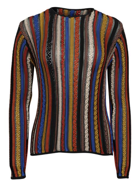 Ulla Johnson Ardith Zoisite striped-pattern top - Black - zdjęcie produktu nr 1