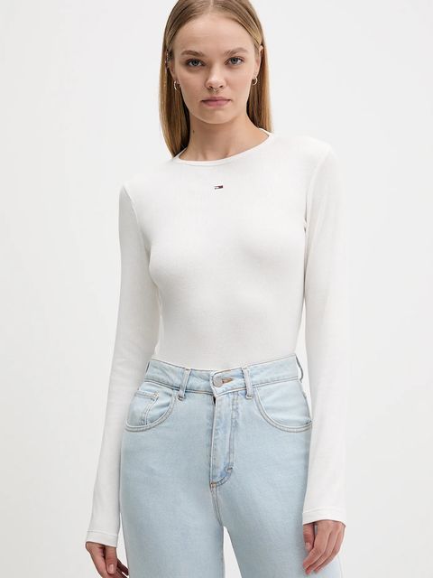 Tommy Jeans longsleeve 2-pack damski kolor biały DW0DW17716 - zdjęcie produktu nr 1