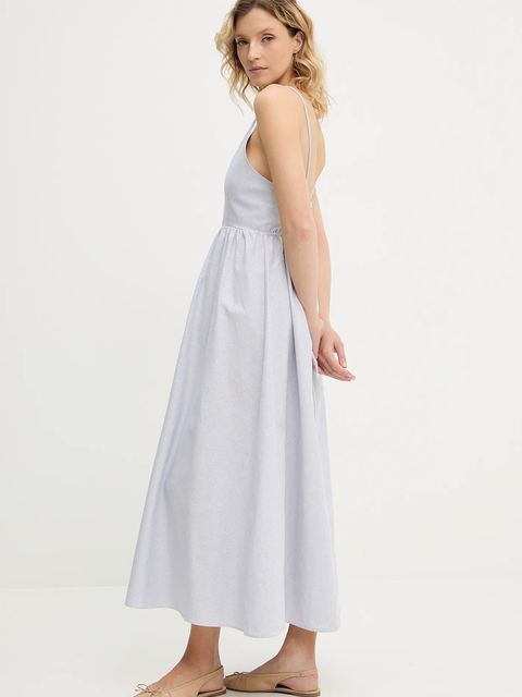 Answear.LAB sukienka kolor niebieski maxi rozkloszowana - zdjęcie produktu nr 2