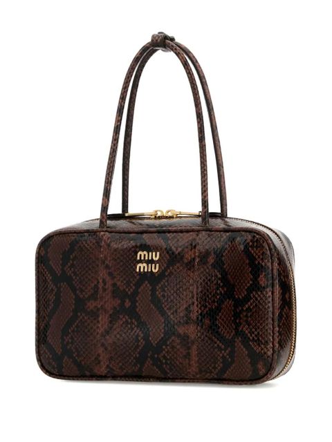 Miu Miu medium Beau printed leather shoulder bag - Brown
