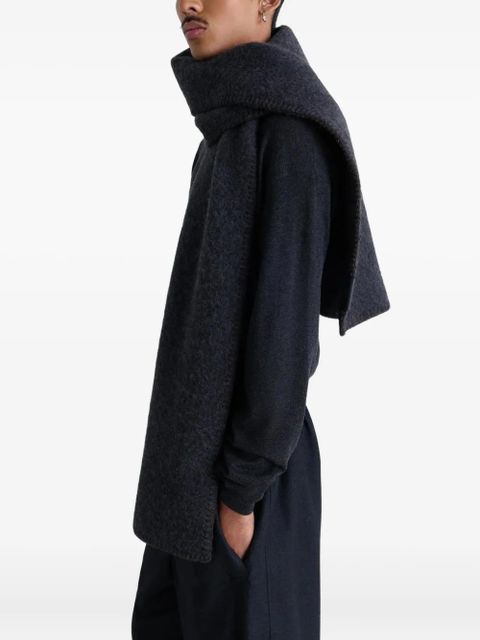 LEMAIRE wool felt-edge scarf - Grey - zdjęcie produktu nr 2