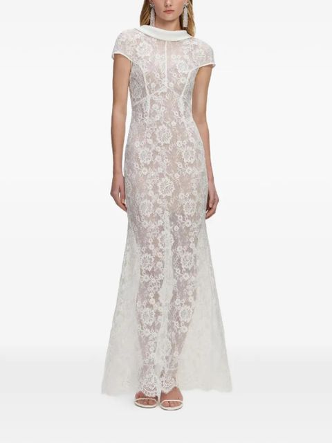 Self-Portrait floral lace maxi dress - White - zdjęcie produktu nr 1